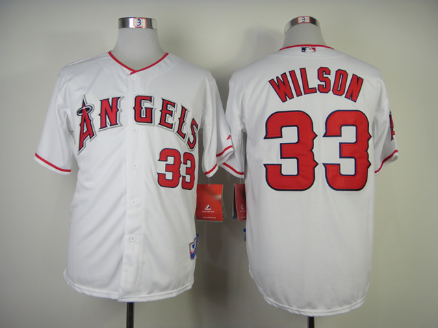 Men Los Angeles Angels 33 Wilson White MLB Jerseys